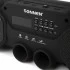 Колонка портативная с подсветкой SONNEN B306, 12 Вт, Bluetooth, FM-тюнер, microSD, MP3-плеер, черная