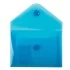 Папка-конверт с кнопкой МАЛОГО ФОРМАТА (74х105 мм), А7 прозр. синяя