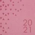Ежедневник датир. 2021 А5 Брауберг "Glance", кожзам, розовый