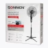 Вентилятор напольный SONNEN SFT-60W-40-02, d=40 см, 60 Вт, 3 скоростных режима, таймер, черный
