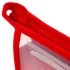 Папка для тетрадей А4 ПИФАГОР, пластик, молния сверху, прозрачная, красная
