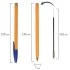 Ручка шариковая STAFF Basic Orange BP-01, письмо 750 метров, СИНЯЯ, длина корпуса 14см, 1 мм, 143740